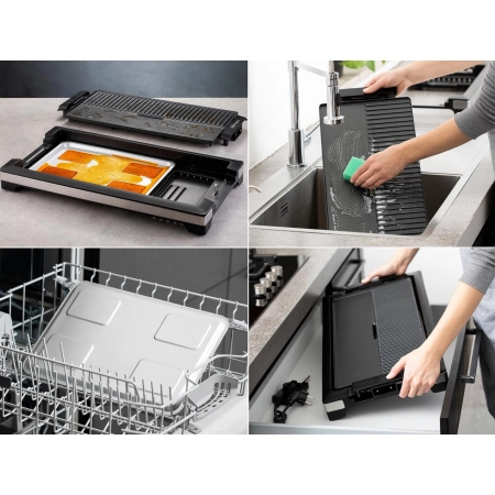 Grill elektryczny stołowy 59,5cm 2200W Delimano Deluxe Noir